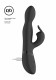 Черный вибромассажер-кролик Niva - 21,5 см.