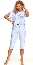 Хлопковая пижама Mona с принтом в виде ракушек Taro
