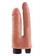 Двойной телесный вибратор со съемной присоской Double Vibrating Double Penetrator - 23,5 см.