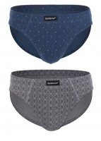 Комплект из двух трусов-слипов с принтом - синих и серых Gentlemen Комплект из двух трусов-слипов с принтом - синих и серых Gentlemen