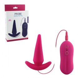 Розовая анальная вибровтулка Probe Vibrating Anal Plug Розовая анальная вибровтулка Probe Vibrating Anal Plug