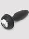 Черная анальная вибропробка Rechargeable Vibrating Bunny Tail Butt Plug Small