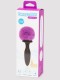 Черная анальная вибропробка Rechargeable Vibrating Bunny Tail Butt Plug Small