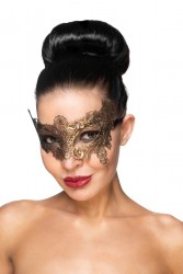 Золотистая карнавальная маска "Вега" Сумерки богов