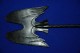 Чёрный стек Крылья Амура с наконечником в виде крылышек - 80 см.