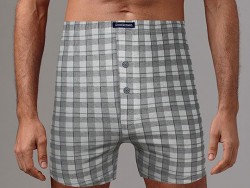 Мужские трусы-боксеры в серую клетку Gentlemen