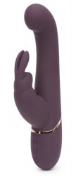 Фиолетовый вибратор Come to Bed Rechargeable Slimline G-Spot Rabbit Vibrator - 22,2 см.