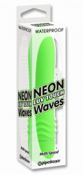 Зеленый вибромассажёр Neon Luv Touch Wave - 14 см. Зеленый вибромассажёр Neon Luv Touch Wave - 14 см.