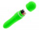 Зеленый вибромассажёр Neon Luv Touch Wave - 14 см.