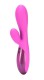 Розовый вибромассажер Excite 6x Rabbit Style со стимуляцией клитора - 17,8 см.