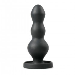 Черная анальная ёлочка Beaded Cone - 10,5 см.