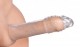 Удлиняющая насадкаThick Stick Clear Textured Penis Extender - 17,8 см.