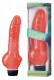 Красный гелевый вибратор - 22 см.