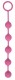 Розовая анальная цепочка с металлическими шариками - 25 см.