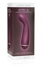 Фиолетовый вибромассажер Intro 6 Purple для G-массажа - 17 см.