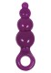 Фиолетовая миниатюрная анальная пробка Jolie - Ripples