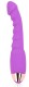 Фиолетовый изогнутый вибромассажер с ребристой поверхностью - 17,5 см.