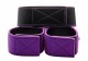 Чёрно-фиолетовый двусторонний ошейник с наручниками Reversible Collar and Wrist Cuffs
