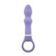 Фиолетовый анальный вибратор Good Vibes RING-G Ribbed - 15,5 см.