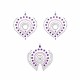 Фиолетово-розовые наклейки на грудь и зону бикини FLAMBOYANT Bijoux Indiscrets
