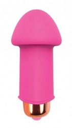Розовый силиконовый вибромассажер Sweet Toys - 5 см.
