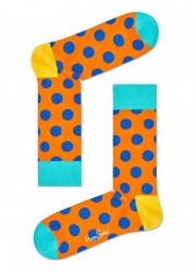 Оранжевые носки унисекс Big Dot Sock в горох Happy socks