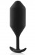 Чёрная пробка для ношения B-vibe Snug Plug 4 - 14 см.