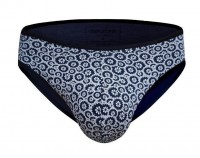 Темно-синие трусы-слипы с мелким цветочным принтом Darkzone