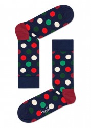 Темно-синие носки унисекс в горох Big Dot Sock Happy socks