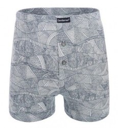 Хлопковые трусы-боксеры свободного кроя с фантазийным принтом Gentlemen